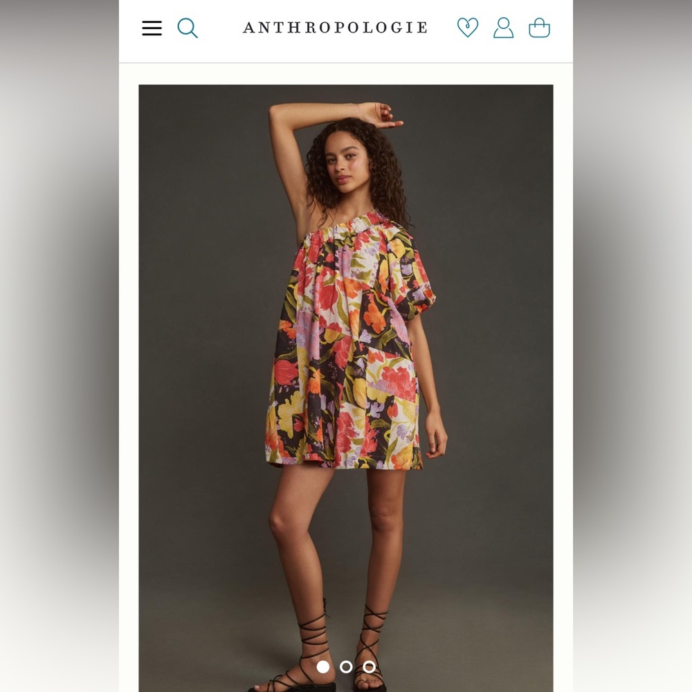 Anthropologie one shoulder sundress